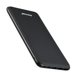 Charmast 26800mAh Powerbank Externer Akku Typ C Micro USB Slim Ladegerät mit 3 Eingängen 4 Ausgängen für MacBook Nintendo Switch iPhone iPad Samsung Huawei und weitere Smartphones(Schwarz) - 1