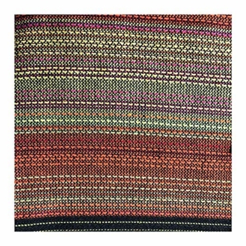 Craft Story Decke Fatima I schwarz-orange-gelb-Flieder-Curry gestreift aus 100% Baumwolle I Tagesdecke I Sofa-Decke I Couch-Überwurf I Bedspread I Plaid I Picknickdecke I Läufer I 170 x 220cm - 8