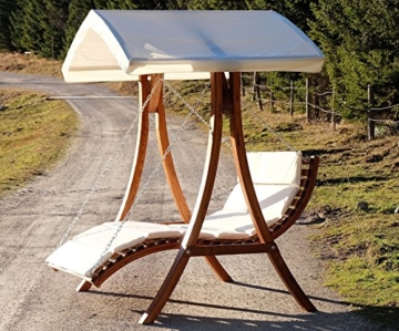 Design Hollywoodliege Doppelliege Hollywoodschaukel Aruba/Macao aus Holz Lärche mit Dach von AS-S, Farbe:Aruba - 2