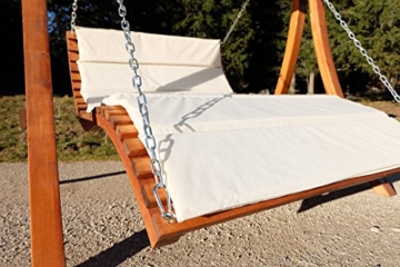 Design Hollywoodliege Doppelliege Hollywoodschaukel Aruba/Macao aus Holz Lärche mit Dach von AS-S, Farbe:Aruba - 4