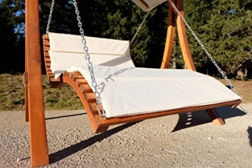 Design Hollywoodliege Doppelliege Hollywoodschaukel Aruba/Macao aus Holz Lärche mit Dach von AS-S, Farbe:Aruba - 7