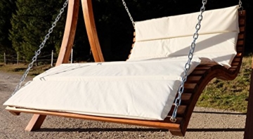 Design Hollywoodliege Doppelliege Hollywoodschaukel Aruba/Macao aus Holz Lärche mit Dach von AS-S, Farbe:Aruba - 9