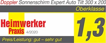 Doppler EXPERT Auto Tilt – Rechteckiger Sonnenschirm für Balkon oder Terrasse – Knickbar – ca. 300x200 cm – Anthrazit - 6