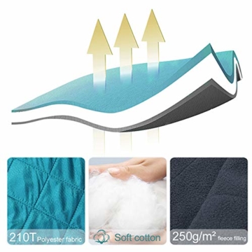 Forceatt Picknickdecke wasserdichte, Outdoor Picknick Decke 140cm * 200cm, Schnelltrocknend und Leicht zu Reinigen, Sehr Geeignet für Camping, Outdoor, Picknick, Yoga, Reisen - 3