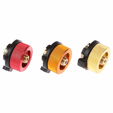 Gaskartuschen adapter Campingkocher Adapter Outdoor Gas Gasflaschenadapter Weisung Düsenanschluss für Campingkocher Brenner Herd-Anschluss, Outdoor Campingkocher Anschluss Gas Flasche Adapter 3 Stück - 2