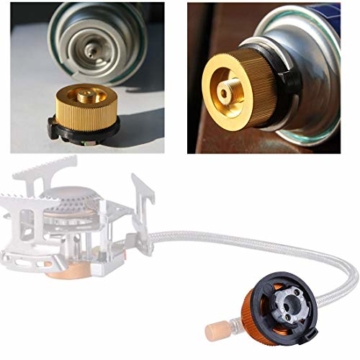 Gaskartuschen adapter Campingkocher Adapter Outdoor Gas Gasflaschenadapter Weisung Düsenanschluss für Campingkocher Brenner Herd-Anschluss, Outdoor Campingkocher Anschluss Gas Flasche Adapter 3 Stück - 4