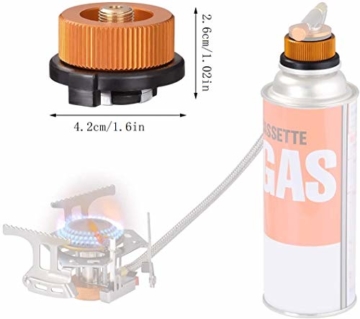 Gaskartuschen adapter Campingkocher Adapter Outdoor Gas Gasflaschenadapter Weisung Düsenanschluss für Campingkocher Brenner Herd-Anschluss, Outdoor Campingkocher Anschluss Gas Flasche Adapter 3 Stück - 6
