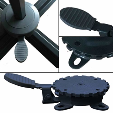 habeig 360° MECHANISMUS +++ für Ampelschirm 360 Grad schwenkbar drehbar Fußpedal Schirm - 5