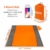 ISOPHO Picknickdecke 200 x 210 cm Stranddecke Wasserdicht, Strandmatte 4 Befestigung Ecken Stranddecke Sandfrei/Picknick für den Strand, Campen, Wandern und Ausflüge(Orange) - 5