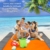 ISOPHO Picknickdecke 200 x 210 cm Stranddecke Wasserdicht, Strandmatte 4 Befestigung Ecken Stranddecke Sandfrei/Picknick für den Strand, Campen, Wandern und Ausflüge(Orange) - 6