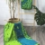 jilda-tex Strandtuch 90x180 cm Badetuch Strandlaken Handtuch 100% Baumwolle Velours Frottier Pflegeleicht (Gecko) - 3