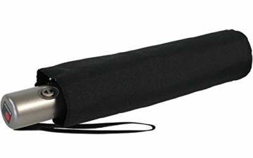 Knirps Regenschirm Slim Duomatic - klein und leicht mit Auf-Zu Automatik - Black - 1