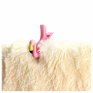 LHKJ 1 Paar Flamingo Handtuchklemmen,Kunststoff Strandtuchklammern Handtuch Clips Wäscheklammern - 9