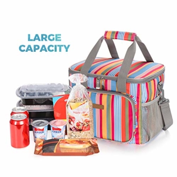 LUNCIA 15L Kühltasche Thermotasche Cooler Bag Lunchtasche Thermo Tasche Picknicktasche isoliert faltbar für Lebensmitteltransport - 4