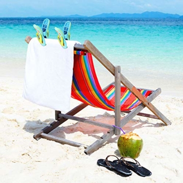 LYTIVAGEN 2 Stück Strandtuch Clips Badetuch Klammer Boca Clips Kunststoff Wäscheklammern für Strandtuch, Badetuch, Handtuch, Kleidung - 3