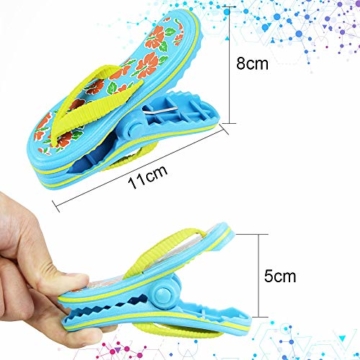 LYTIVAGEN 2 Stück Strandtuch Clips Badetuch Klammer Boca Clips Kunststoff Wäscheklammern für Strandtuch, Badetuch, Handtuch, Kleidung - 4