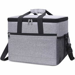 New-wish Faltbare Kühltasche Isolierte, große(17L), auslaufsichere, weiche, tragbare Kühltasche für Reisen im Freien Strand Picknick Camping BBQ Party Familie Outdoor-Aktivitäten - 1