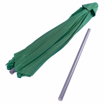 Nexos GM35106 Sonnenschirm Ø 290 cm Stahl Gestell UV Schutz UPF 50+ Gartenschirm Marktschirm mit Kurbel, neigbar Schirmstoff Grün wasserabweisend Höhe 230 cm - 7