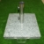 Nexos Schirmständer Sonnenschirmständer Granit eckig 45x45cm Steindicke 5cm ca. 40kg Edelstahlrohr Griff Rollen grau - 5