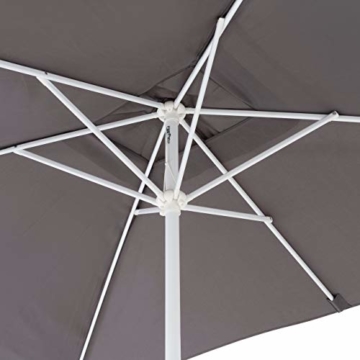 Nexos Sonnenschirm Marktschirm Rechteckschirm 2x3m anthrazit eckig Kurbel Sonnenschutz Garten Camping Terrasse Gestänge aus Stahl Farbe wählbar - 3