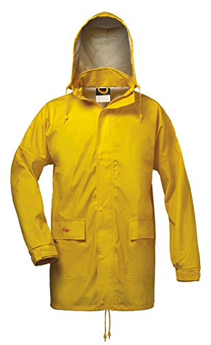 Norway PU Regen-Jacke mit Kapuze – gelb – Größe: XXL - 