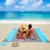 OUSPT Picknickdecke 210 x 200 cm, Stranddecke wasserdichte, Sandabweisende Campingdecke 4 Befestigung Ecken, Ultraleicht kompakt Wasserdicht und sandabweisend (Grau) - 1