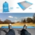 OUSPT Picknickdecke 210 x 200 cm, Stranddecke wasserdichte, Sandabweisende Campingdecke 4 Befestigung Ecken, Ultraleicht kompakt Wasserdicht und sandabweisend (Grau) - 7