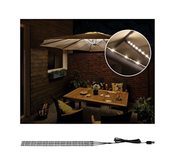 Paulmann 942.08 Outdoor Mobile Parasol-lighting IP44 3000K 4x0,4m Sonnenschirmleuchte Dekoleuchte Lichtbänder LED Stripes 94208 - 1