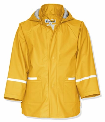 Playshoes Kinder Regenjacke-Mantel mit abnehmbarer Kapuze, Gelb (12 Gelb), Gr. 98 - 1