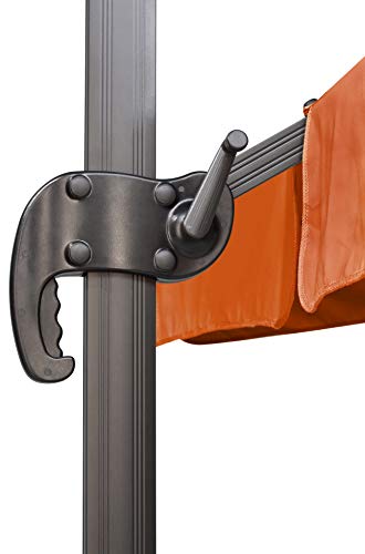 Schneider Sonnenschirm Rhodos, terracotta, 300x300 cm quadratisch, Gestell Aluminium/Stahl, Bespannung Polyester, 23.3 kg - 6