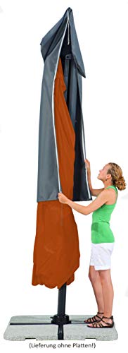Schneider Sonnenschirm Rhodos, terracotta, 300x300 cm quadratisch, Gestell Aluminium/Stahl, Bespannung Polyester, 23.3 kg - 8