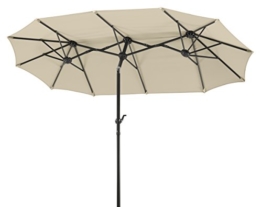 Schneider Sonnenschirm Salerno, natur, ca. 300 x 150 cm, rechteckig - 1