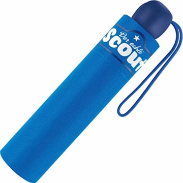 Scout Kinder Regenschirm Taschenschirm Schultaschenschirm mit Reflektorstreifen extra leicht royal Blue - 1