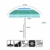 Sekey® Sonnenschirm 200 cm Marktschirm Gartenschirm Terrassenschirm Blaugrüne Streifen Rund Sonnenschutz UV25+ - 7