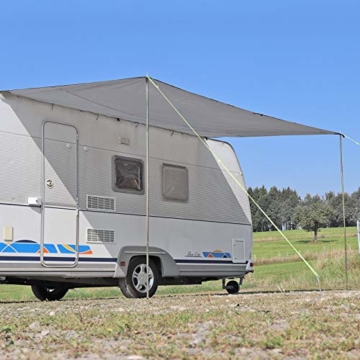 Sonnensegel für Wohnwagen Wohnmobil und Bus grau 2,50 x 2,4 für