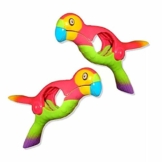 STARTER 2er-Pack Strandtuchklammern, Parrot Bird Kunststoff-Strandtuchklammern, Damit Ihr Handtuch Nicht Wegbläst - 1
