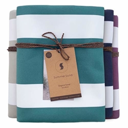 SummerSand Mikrofaser Strandtuch aus schnelltrocknendem Material: großes geruchsneutrales Mikrofaser Handtuch - Badehandtuch für den Strand sandabweisend - Antirutsch Beach Towel XXL - 160x80cm Grün - 1