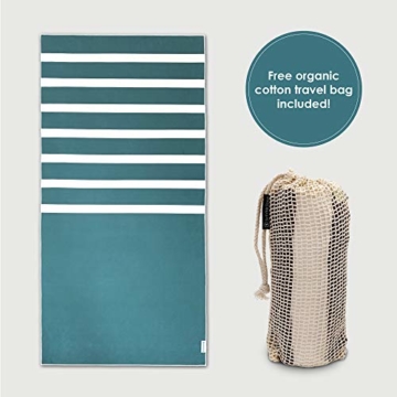 SummerSand Mikrofaser Strandtuch aus schnelltrocknendem Material: großes geruchsneutrales Mikrofaser Handtuch - Badehandtuch für den Strand sandabweisend - Antirutsch Beach Towel XXL - 160x80cm Grün - 5