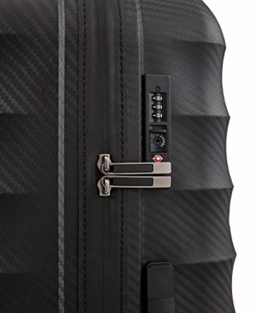 TITAN 4-Rad Koffer L groß mit TSA Schloss, Gepäck Serie HIGHLIGHT: Leichte Hartschalen Trolleys im Carbon Look, 842404-01, 75 cm, 107 Liter, black (schwarz) - 5