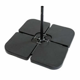 ToCi 4 x Sonnenschirmständer - Gewichte im Set | Element je 50 x 50 x 7.5 cm | zum Befüllen mit Sand/Wasser und bis zu 80 kg - 1