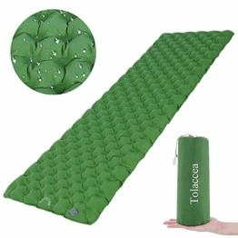Tolaccea Isomatte aufblasbar Sleeping Pad Camping Luftmatratze aufblasbare Isomatte Camping Isomatte Isomatte Ultraleicht Isomatte Doppelschicht Anti-Leck - 1