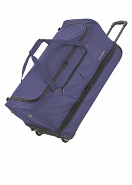 travelite 2-Rad Trolley Reisetasche Gr. L mit Dehnfalte, Gepäck Serie BASICS: Weichgepäck Reisetasche mit Rollen mit extra Volumen, 096276-20, 70 cm, 98 Liter (erweiterbar auf 119 Liter) marine - 1