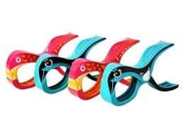 Tuuli Beach Towel Clips PREMIUM DESIGN - Hochwertige Strandtuch Klammer befestigen Handtuch Strandtasche Strandkleid Sonnenbrillen Strandmuschel an Sonnenliege Ideal für Windsurf Segeln Wakeboard Sonnenurlaub - 1