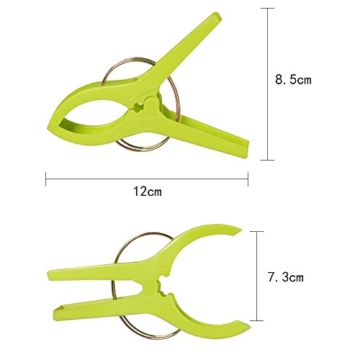 URAQT 12 Stück große Wäscheklammern Handtuchklemmen Strandtuchklammern Handtücher Towel Clips, Winddicht Klammern auf Strand und Sonnenliegen für Wäsche, Strandtuch, Badetuch, Teppich etc. - 2