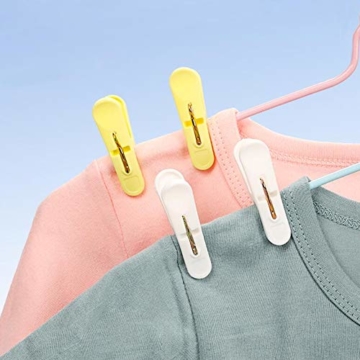 URAQT Wäscheklammer, 24 PCS Kunststoff Handtuchklemmen, Kleine Strandtuchklammern, Home Wäscheklammern, Towel Clips für Wäscheständer Wäscheleine und Wäschekorb, Vier Farben - 4