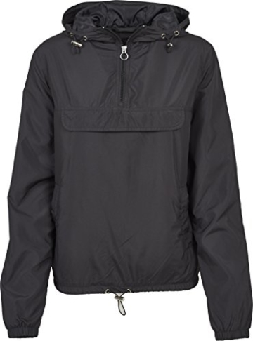 Urban Classics Damen Übergangs-Jacke Ladies Basic Pull-Over Jacket ,Schwarz (Black 00007) ,M - 12