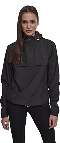 Urban Classics Damen Übergangs-Jacke Ladies Basic Pull-Over Jacket ,Schwarz (Black 00007) ,M - 13
