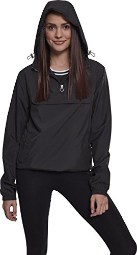 Urban Classics Damen Übergangs-Jacke Ladies Basic Pull-Over Jacket ,Schwarz (Black 00007) ,M - 3