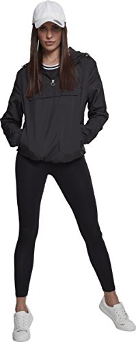 Urban Classics Damen Übergangs-Jacke Ladies Basic Pull-Over Jacket ,Schwarz (Black 00007) ,M - 4
