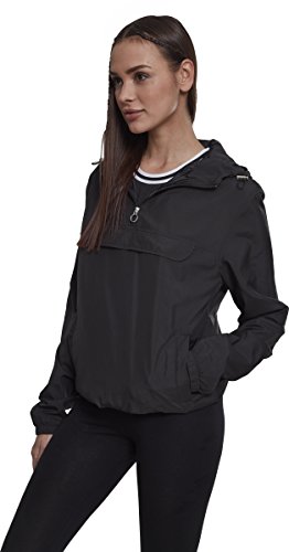 Urban Classics Damen Übergangs-Jacke Ladies Basic Pull-Over Jacket ,Schwarz (Black 00007) ,M - 8